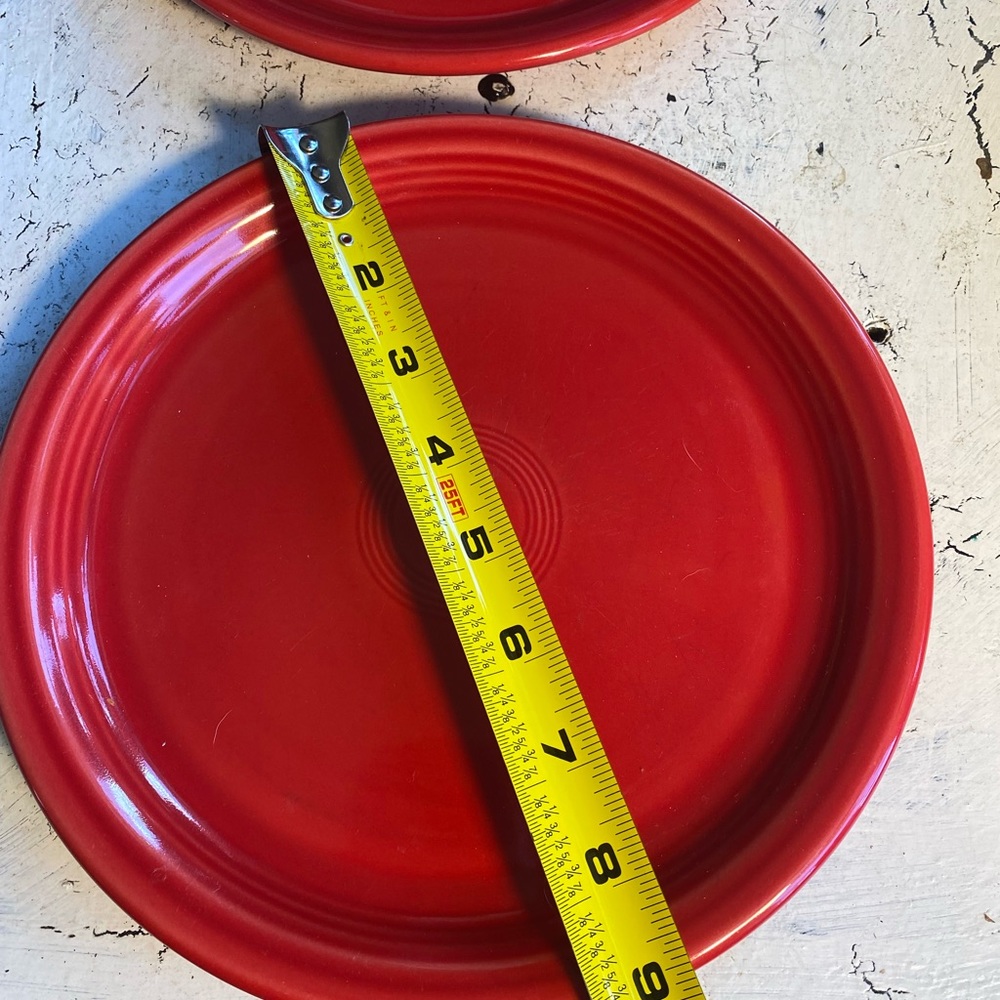 2 Fiesta Ware 8 7/8” Red/ Scarlet Salad Plates